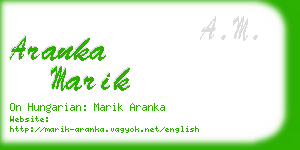 aranka marik business card